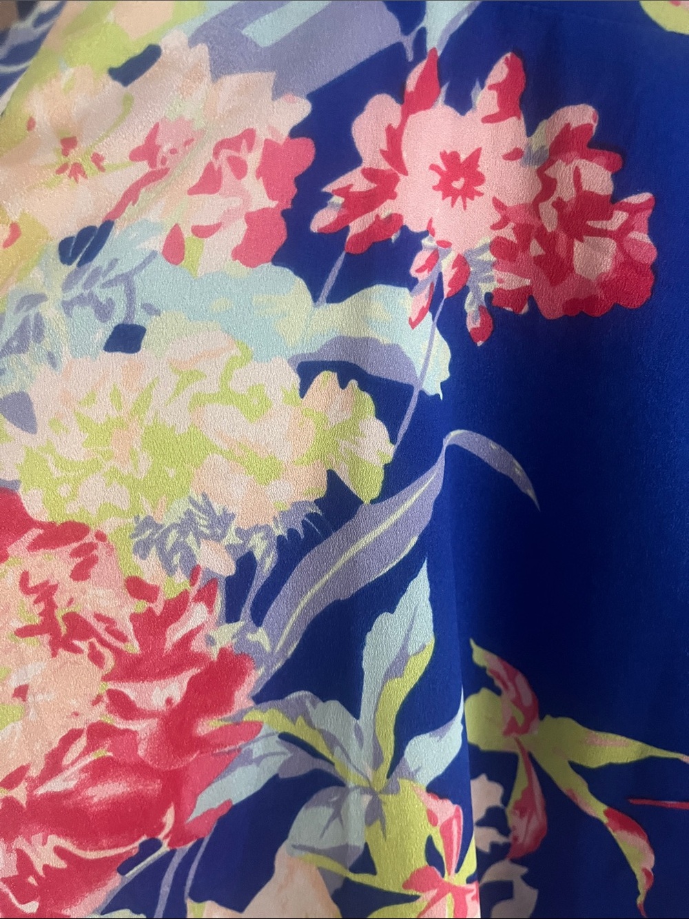 Yumi Kim Royal Blue Floral Slip Dress - Picture 3 of 3